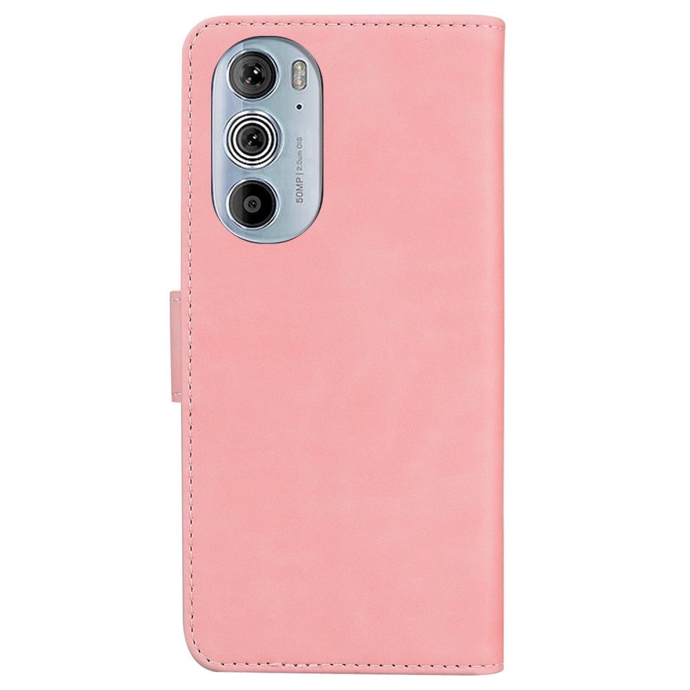 Motorola Edge 30 Pro Soft Artificial Leather Wallet Case - Pink