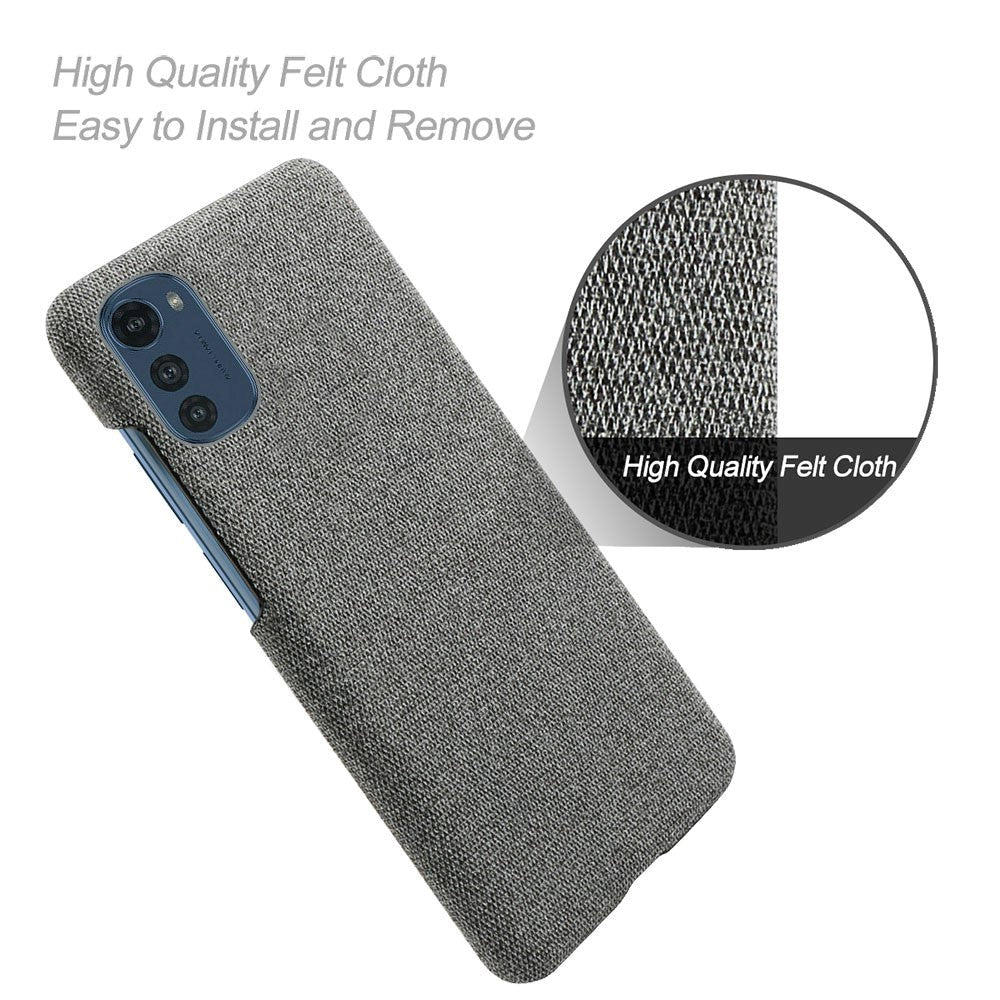 Motorola Moto E32 / E32s Fabric Plastic Case - Grey