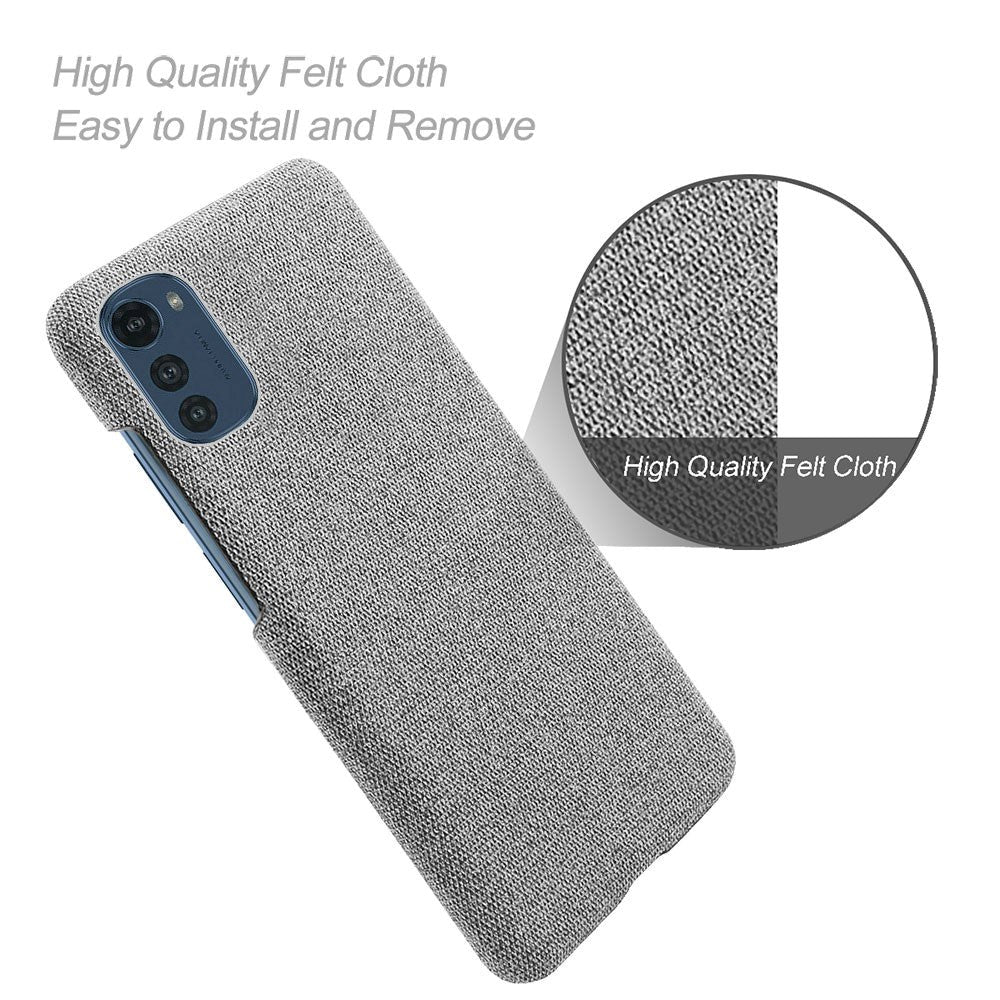 Motorola Moto E32 / E32s Fabric Plastic Case - Light Grey