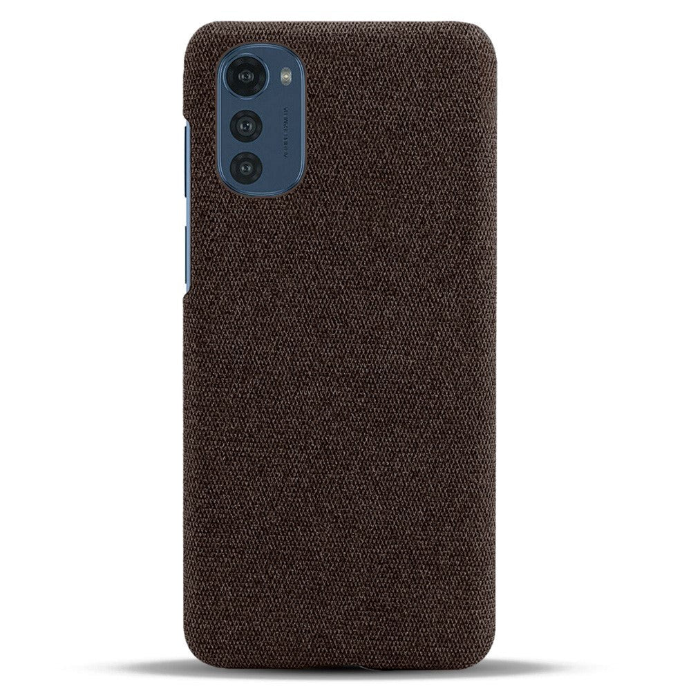 Motorola Moto E32 / E32s Fabric Plastic Case - Brown