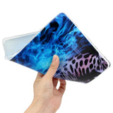 Lenovo Tab P11 Pro Back Case - Flexible Plastic - Blue Leopard