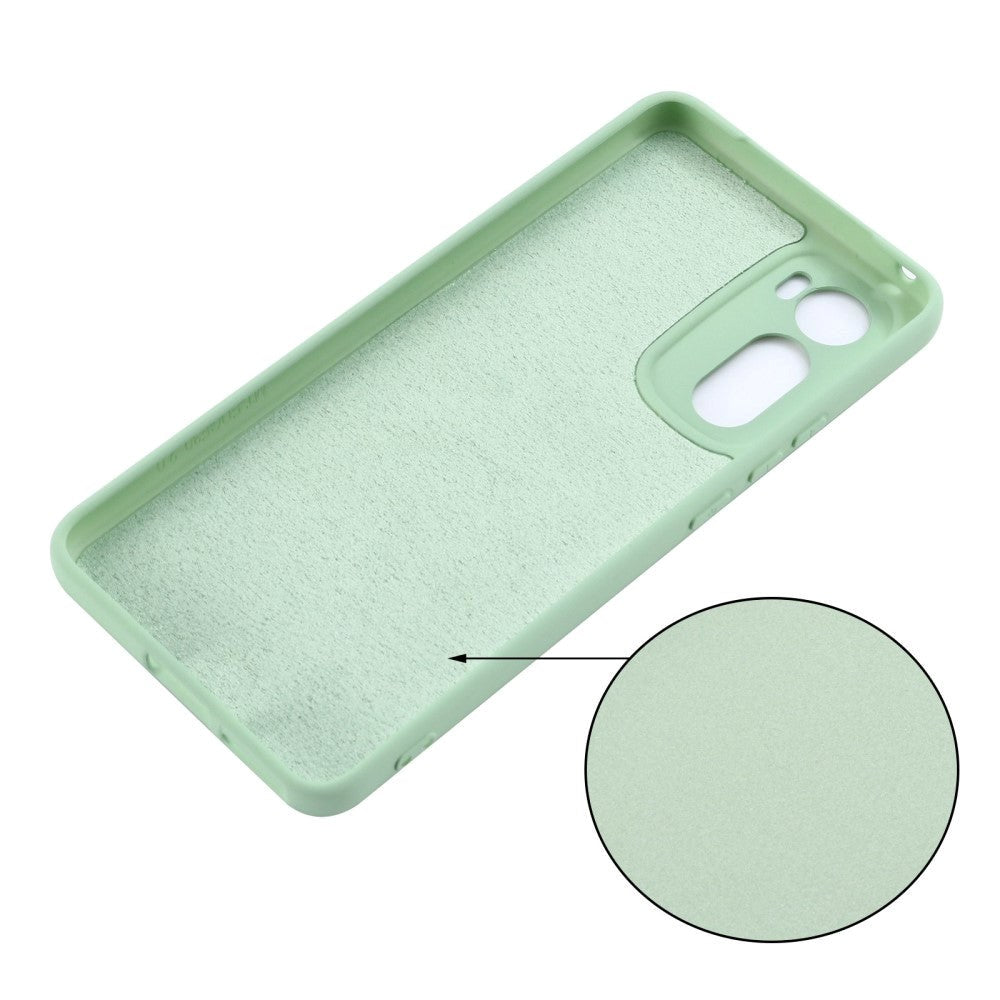 Motorola Edge 30 Liquid Silicone Case w. Strap - Green