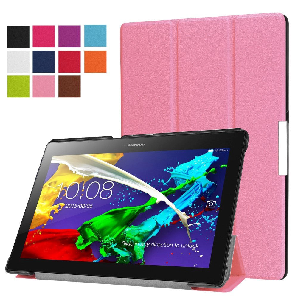 Lenovo Tab3 10 Tri-Fold Magnetic Hard Case Pink