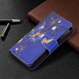 Xiaomi Poco M3 Leather Case w. Large Wallet - Purple Butterfly