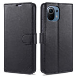 Xiaomi Mi 11 AZNS Leather Wallet Case - Black