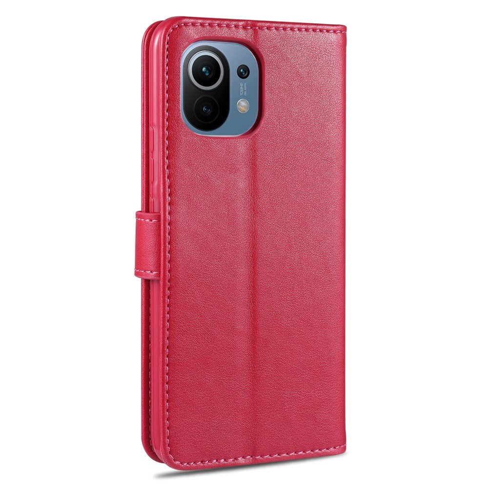 Xiaomi Mi 11 AZNS Leather Wallet Case - Pink