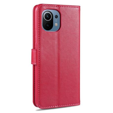 Xiaomi Mi 11 AZNS Leather Wallet Case - Pink