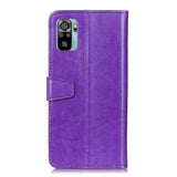 Xiaomi Poco M5S / Redmi Note 10S Flip Case w. Card Holder & Stand Function - Purple