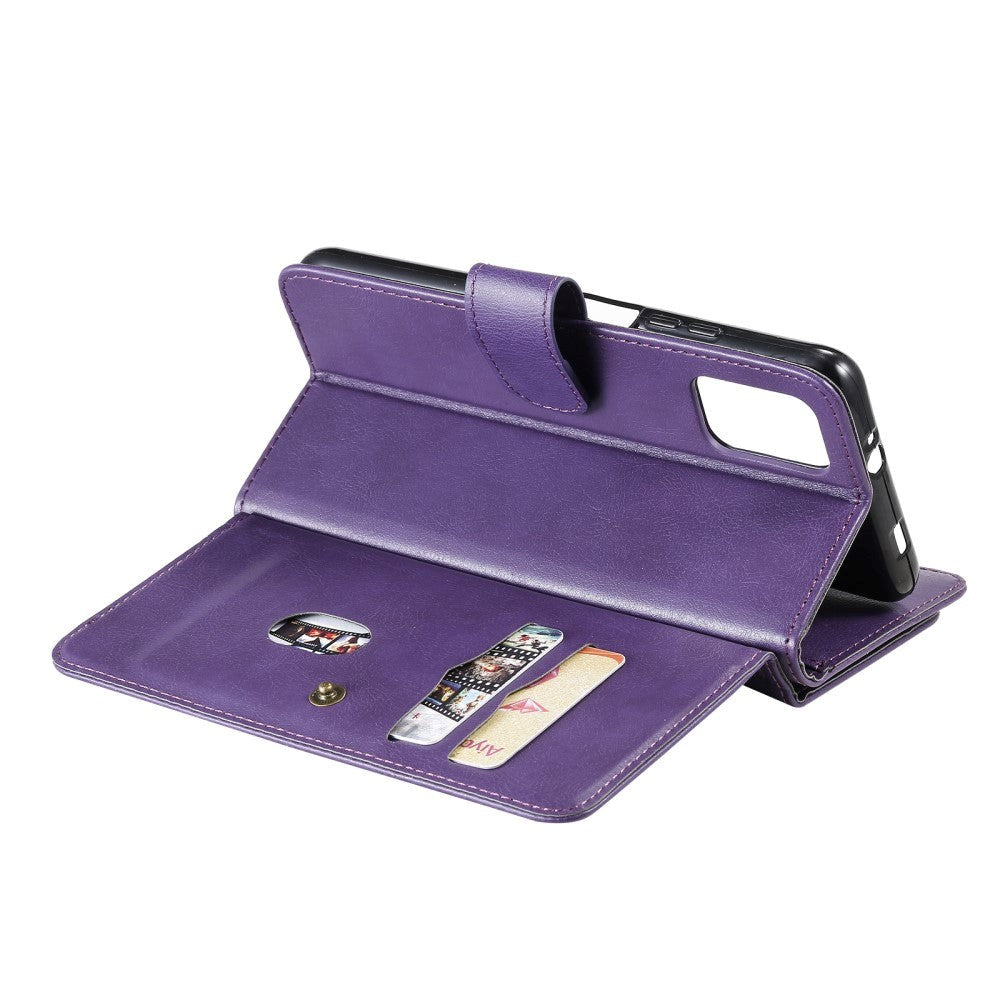 Xiaomi Poco M3 Flip Leather Case w. Extra Card Holder - Purple