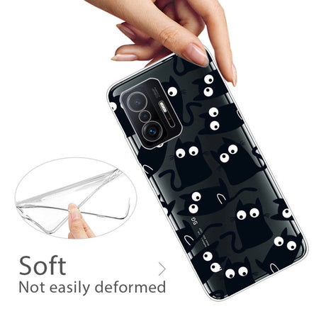 Xiaomi 11T / 11T Pro Flexible Plastic Case with Print - Black Cats