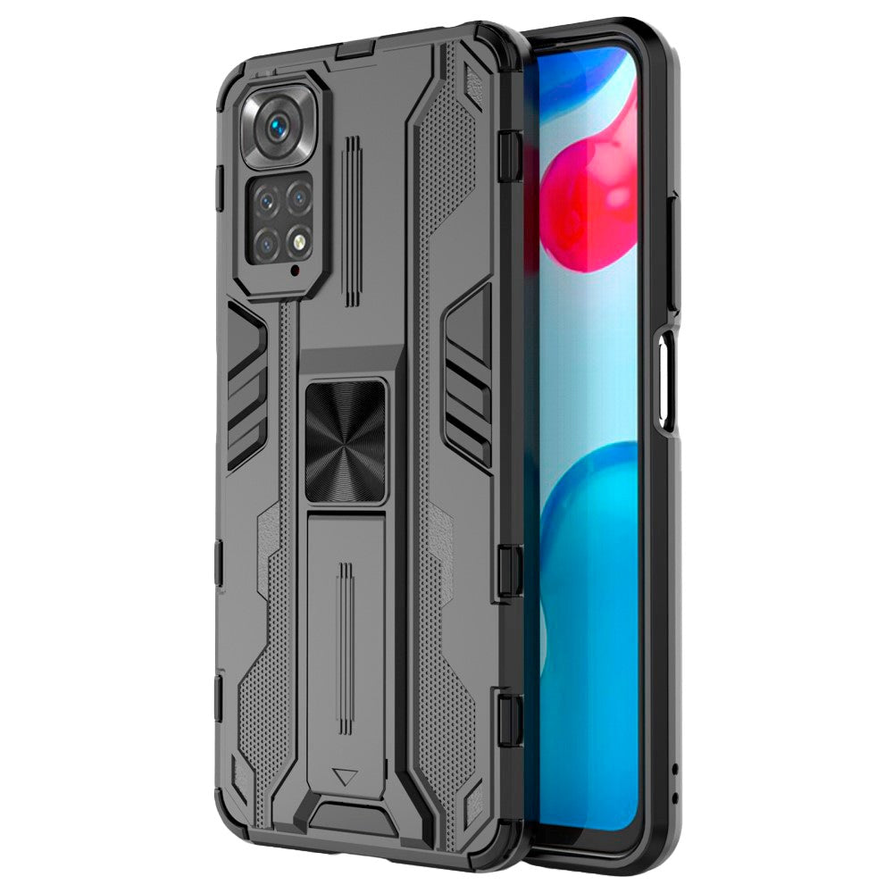 Xiaomi Redmi Note 11 / 11S Hybrid Tough Case with Kickstand - Black