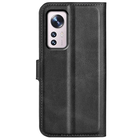 EIDERWOOD Xiaomi 12 / 12X Faux Leather Flip Case with Wallet & Stand Function - Black