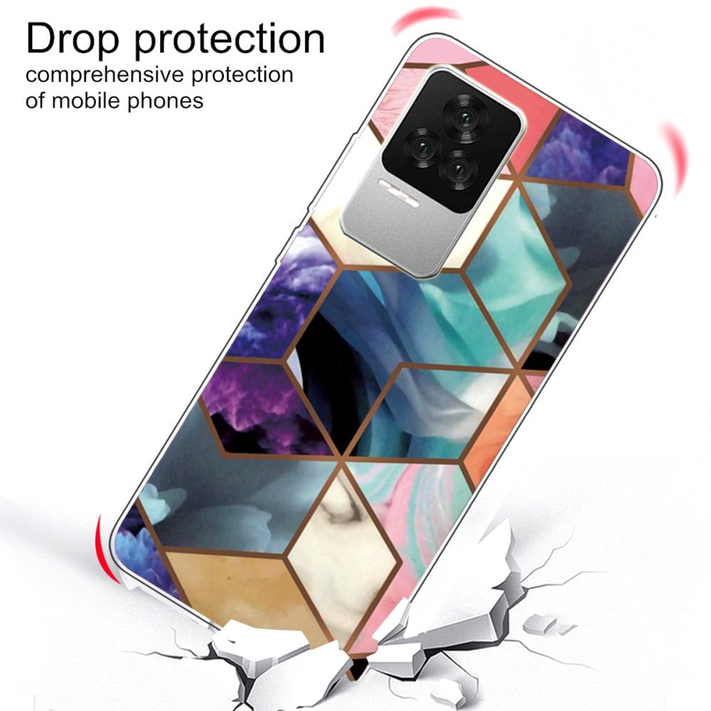 Xiaomi Poco F4 Flexible Plastic Case - Colorful Marble