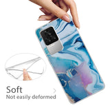 Xiaomi Poco F4 Flexible Plastic Case - Blue and Purple Marble