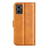 Xiaomi Redmi Note 10 5G Leather Case w. Card Holder & Magnetic Closure - Light Brown