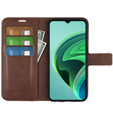 Xiaomi Redmi Note 10 5G Leather Case w. Card Holder & Magnetic Closure - Dark Brown