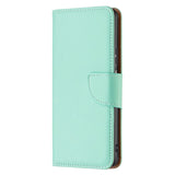 Xiaomi Redmi 10C Litchi Leather Flip Case with Wallet & Stand Function - Green