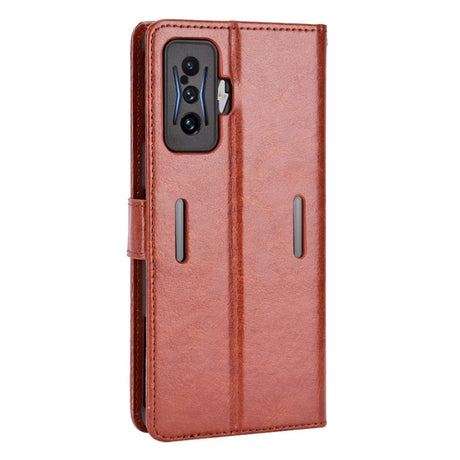 Xiaomi Poco F4 GT Leather Flip Case w. Stand & Wallet - Brown