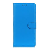 Alcatel 1S (2020) Litchi Leather Wallet Case - Blue