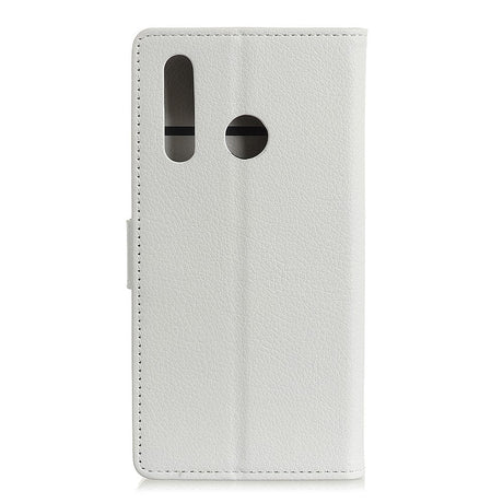 Alcatel 1S (2020) Litchi Leather Wallet Case - White