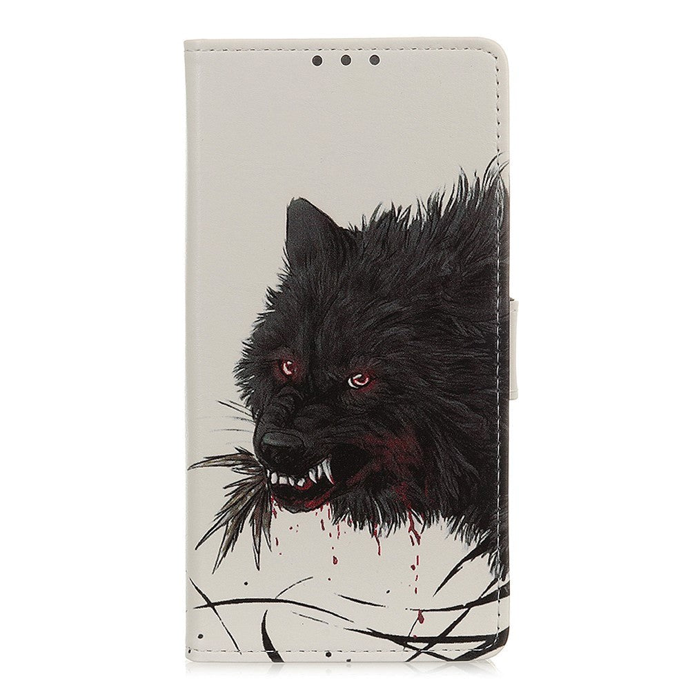 Alcatel 1S (2020) Leather Case w. Wolf wallet