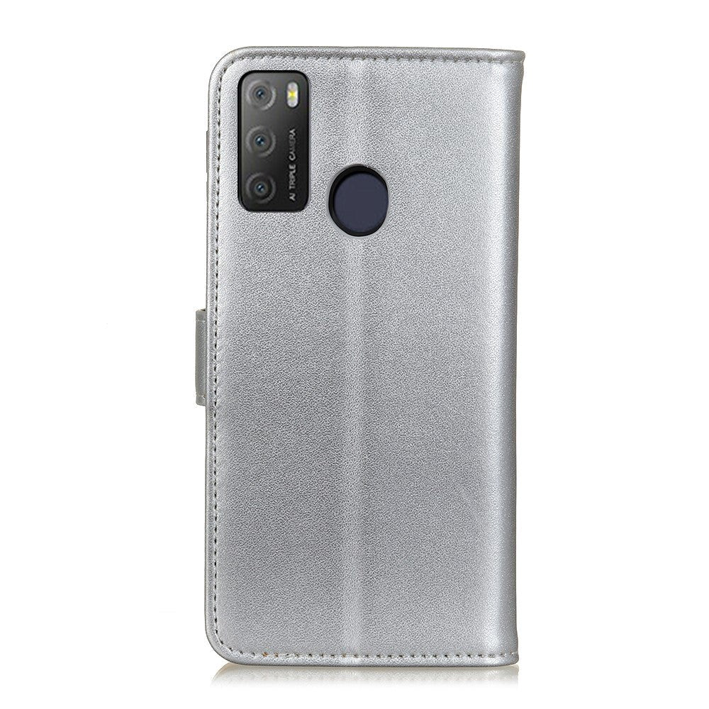 Alcatel 1S (2021) / 3L (2021) Leather Wallet Case - Silver