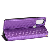 Alcatel 1S (2021) / 3L (2021) Leather Wallet Case - Rhombus - Purple