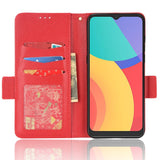 Alcatel 1S (2021) / 3L (2021) Litchi Leather Wallet Case - Red