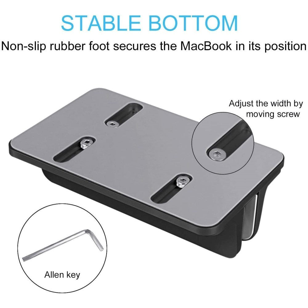 Adjustable Vertical Holder For MacBook & Laptop - Aluminium Black