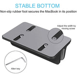 Adjustable Vertical Holder For MacBook & Laptop - Aluminium Black