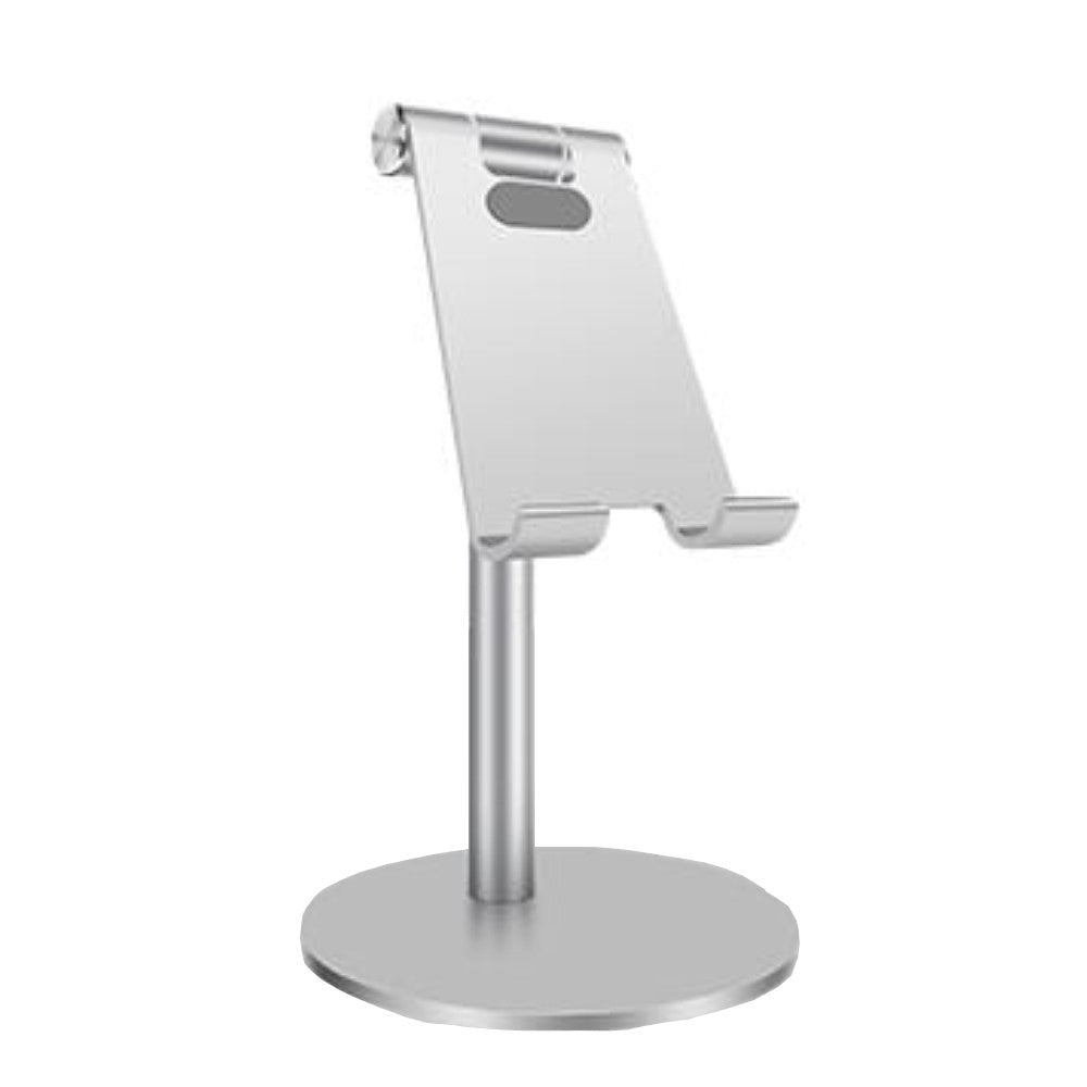 Universal Phone Stand - 360° Rotatable Aluminium Holder - Silver