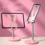 Phone Stand for Table (Up To 25 cm) - Rabbit - Pink