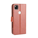 EIDERWOOD Google Pixel 4a Leather Case with Wallet and Strap - Brown