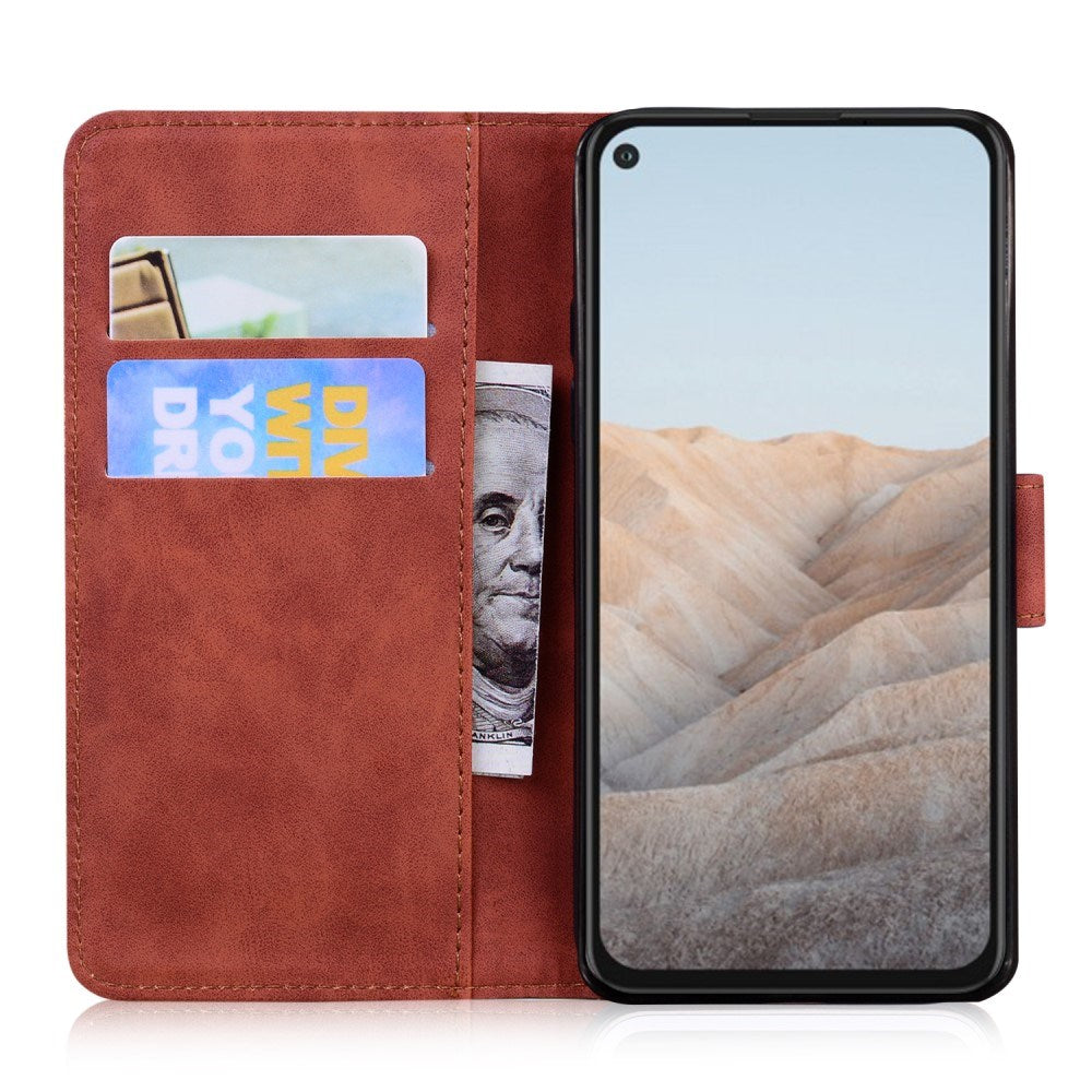 EIDERWOOD Google Pixel 5a Leather Flip Case w. Wallet - Brown