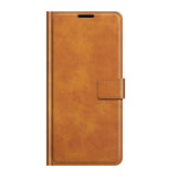 Google Pixel 6 Pro Leather Case w. Card Holder & Magnetic Closure - Light Brown