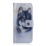 Google Pixel 6 Pro Leather Wallet Case w. Print - Wolf