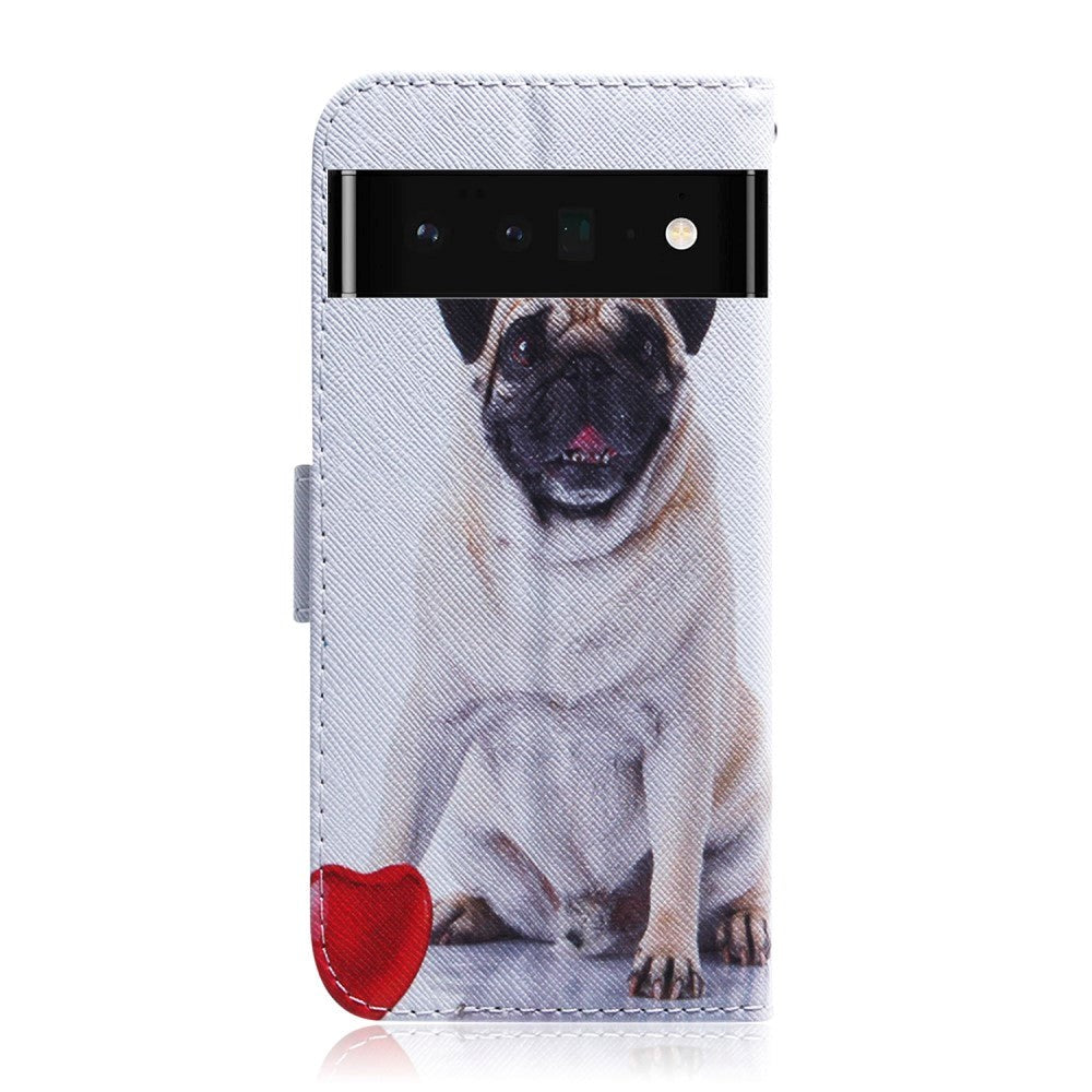 Google Pixel 6 Pro Leather Wallet Case w. Print - Dog