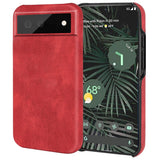 Google Pixel 6 Pro Leather Covered Plastic Case - Red