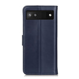 Google Pixel 6a Leather Wallet Case & Kickstand - Blue