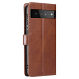 Google Pixel 6 Pro PU Leather Case w. Wallet - Brown