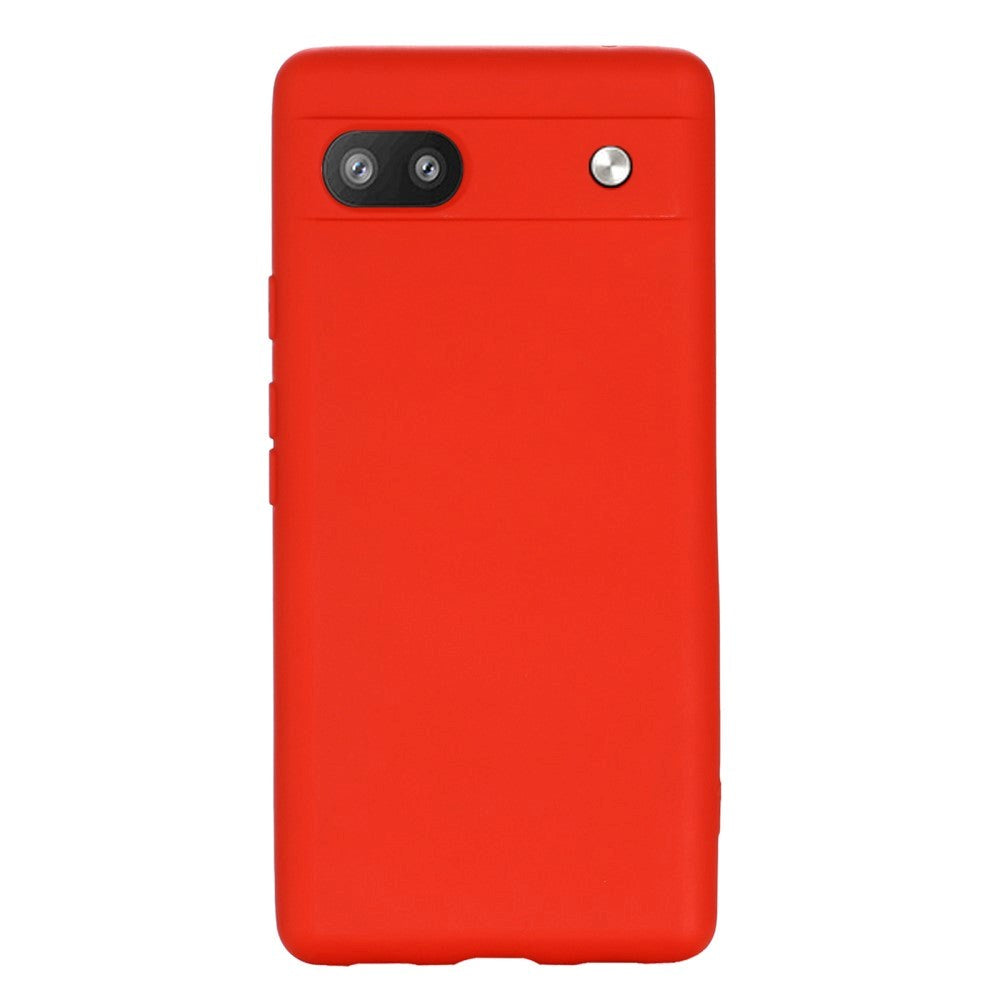 Google Pixel 6a Silicone Case w. Strap - Red