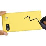 Google Pixel 6a Silicone Case w. Strap - Yellow