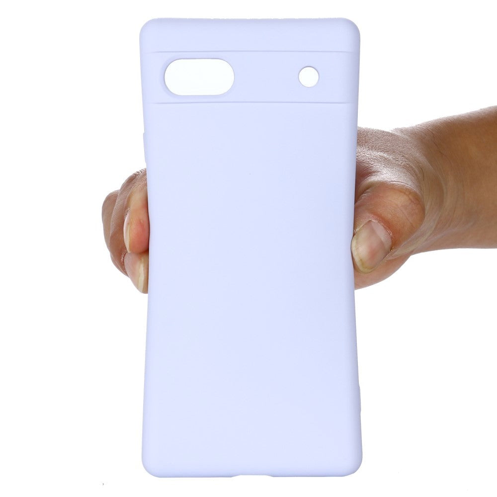 Google Pixel 6a Silicone Case w. Strap - Purple