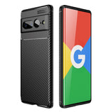 Google Pixel 7 Pro Carbon Fiber Flexible Plastic Case - Black