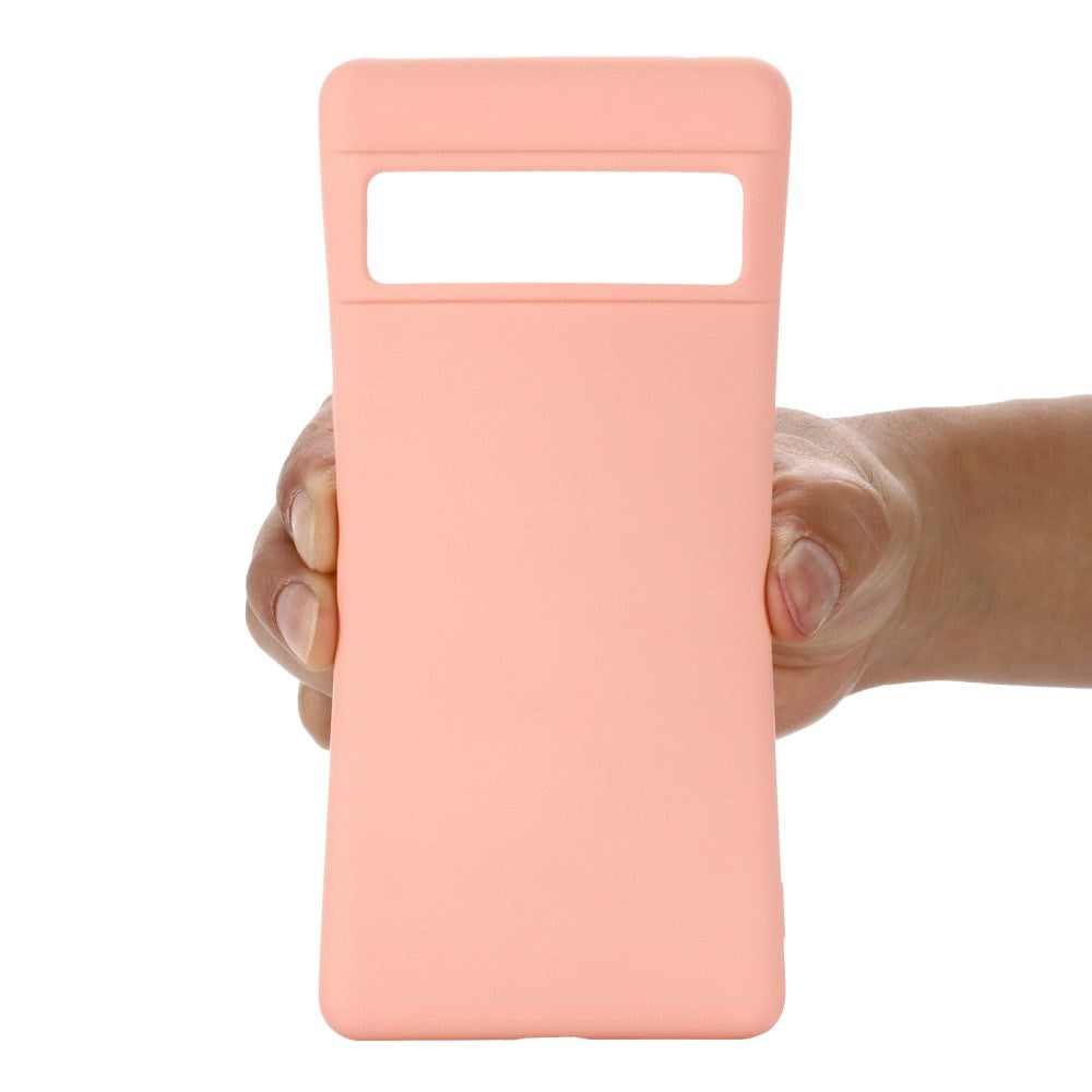 Google Pixel 7 Pro Silicone Case w. Strap - Pink