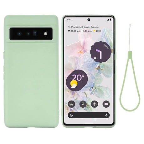 Google Pixel 7 Pro Silicone Case w. Strap - Green