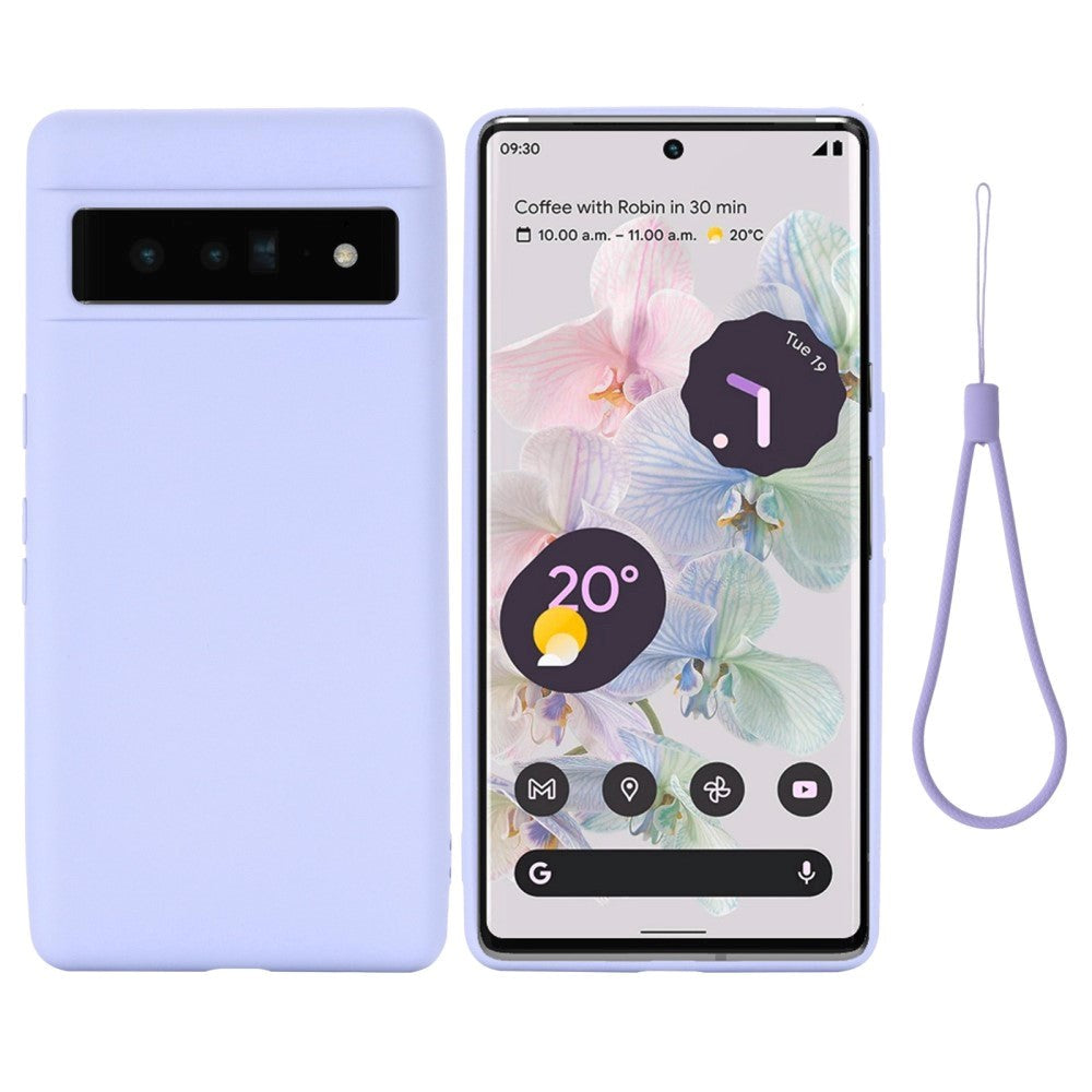 Google Pixel 7 Pro Silicone Case w. Strap - Purple