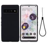 Google Pixel 7 Liquid Silicone Case w. Strap - Black