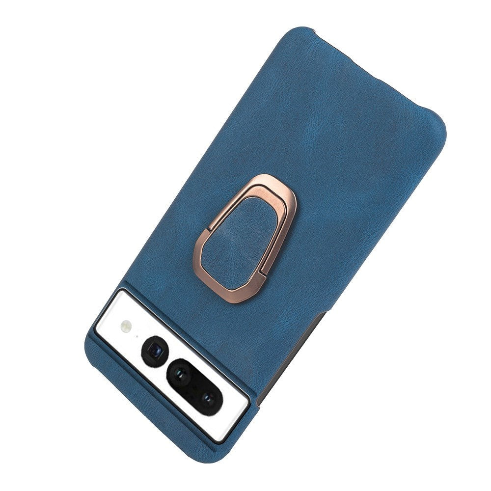 Google Pixel 7 Leather Case w. Kickstand - Blue