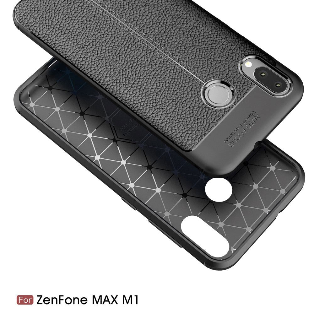 Asus Zenfone Max M1 ZB555KL Litchi Grain TPU Case Black